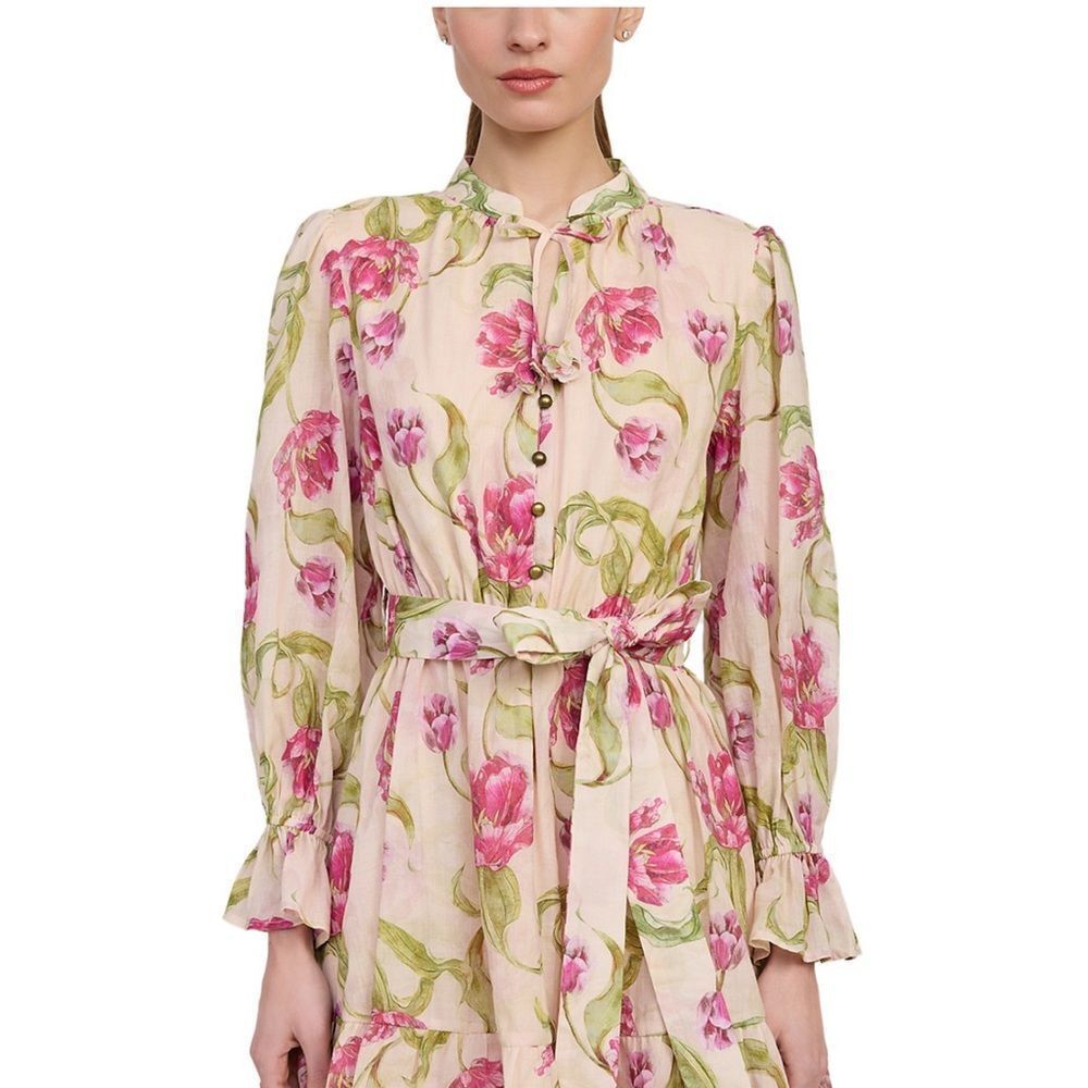 EN SAISON Lois Floral Pink and Green Women's Mini Dress